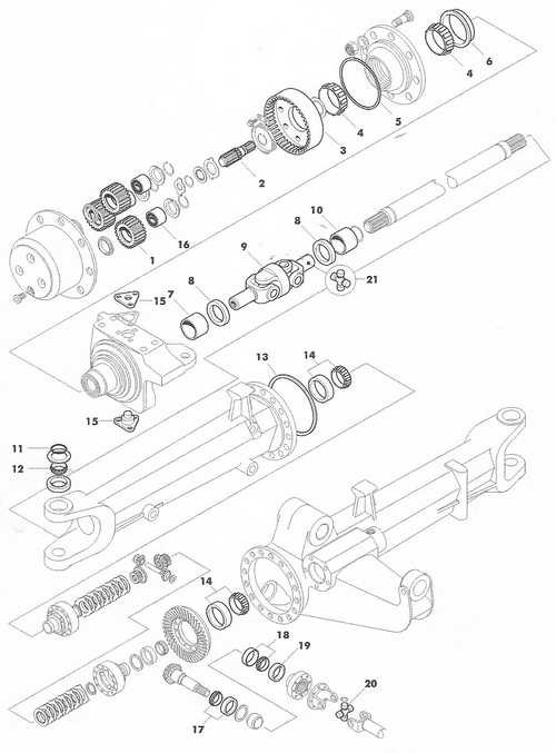 Ford, Case, John Deere, King Kutter parts backhoe, dozer, tractor