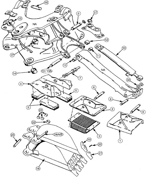 Ford, Case, John Deere, King Kutter parts - backhoe, dozer, tractor ...