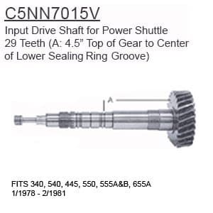 C5NN7015V Input Drive Shaft