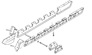 Case 1150B 1150C Dozer Rockguard Set