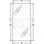 4369556 John Deere Glass Rear L/H