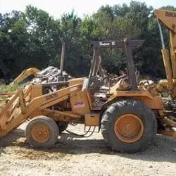 SALVAGE CASE 580SE BACKHOE FOR PARTS GULF SOUTH EQUIPMENT SALES BATON ROUGE LOUISIANA