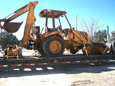 SALVAGE CASE 580K BACKHOE FOR PARTS GULF SOUTH EQUIPMENT SALES BATON ROUGE LOUISIANA