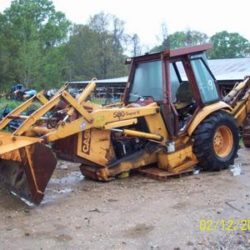SALVAGE CASE 580SK BACKHOE FOR PARTS GULF SOUTH EQUIPMENT SALES BATON ROUGE LOUISIANA