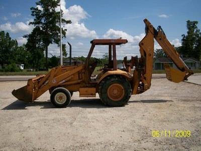 SALVAGE CASE 590 TURBO BACKHOE FOR PARTS GULF SOUTH EQUIPMENT SALES BATON ROUGE LOUISIANA