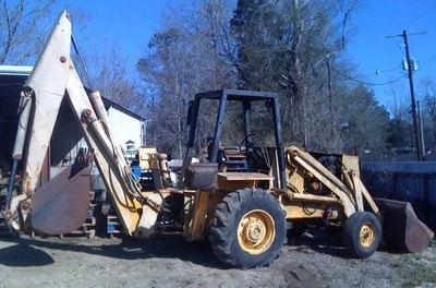 SALVAGE CASE 680G BACKHOE FOR PARTS GULF SOUTH EQUIPMENT SALES BATON ROUGE LOUISIANA