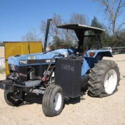 SALVAGE FORD NEW HOLLAND 7740 TRACTOR FOR PARTS GULF SOUTH EQUIPMENT SALES BATON ROUGE LOUISIANA