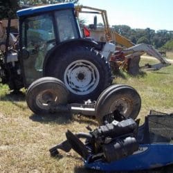 SALVAGE FORD NEW HOLLAND TN65D TRACTOR FOR PARTS GULF SOUTH EQUIPMENT SALES BATON ROUGE LOUISIANA
