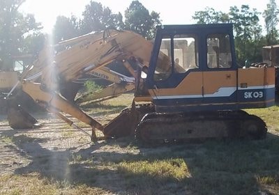 SALVAGE KOBELCO SK03 EXCAVATOR FOR PARTS GULF SOUTH EQUIPMENT SALES BATON ROUGE LOUISIANA