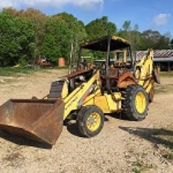 SALVAGE FORD NEW HOLLAND LB75.B BACKHOE FOR PARTS GULF SOUTH EQUIPMENT SALES BATON ROUGE LOUISIANA