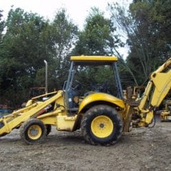SALVAGE FORD NEW HOLLAND LB75 BACKHOE FOR PARTS GULF SOUTH EQUIPMENT SALES BATON ROUGE LOUISIANA