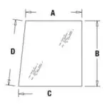 107230A1 CASE 570LXT 570LXT2 580L 580SL 580SL2 580SK BACKHOE RIGHT UPPER KNEE GLASS, NEW NON-OEM
