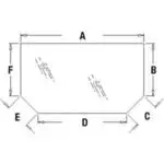 352208A1 CASE 580M 580M-2 580SM 590SM BACKHOE WINDSHIELD REAR UPPER