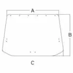 83904570 FORD / NEW HOLLAND REAR GLASS