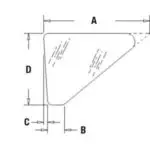 CG3114 CASE BACKHOE 580D 580SD 580E 580SE GLASS FRONT SIDE LOWER, NEW NON-OEM