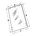D5NN9425722B FORD / NEW HOLLAND SIDE GLASS