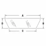 D5NN9442014B FORD / NEW HOLLAND REAR GLASS