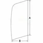 4651659 JOHN DEERE UPPDER FRONT GLASS DOOR NEW NON-OEM