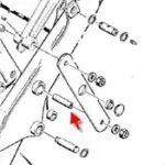 D132076 CASE BUSHING, LOADER FRAME AT CYLINDER LINK 580L 580SL 580M 580SM