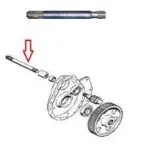 11845 CASE 310 350 350B DOZER FINAL DRIVE SHAFT, FINAL TO TRANS, 6 AND 10 SPLINE