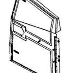 AT197864 DEERE 850C DOZER ENGINE SIDE SHIELD, RIGHT HAND. NEW, NON-OEM.