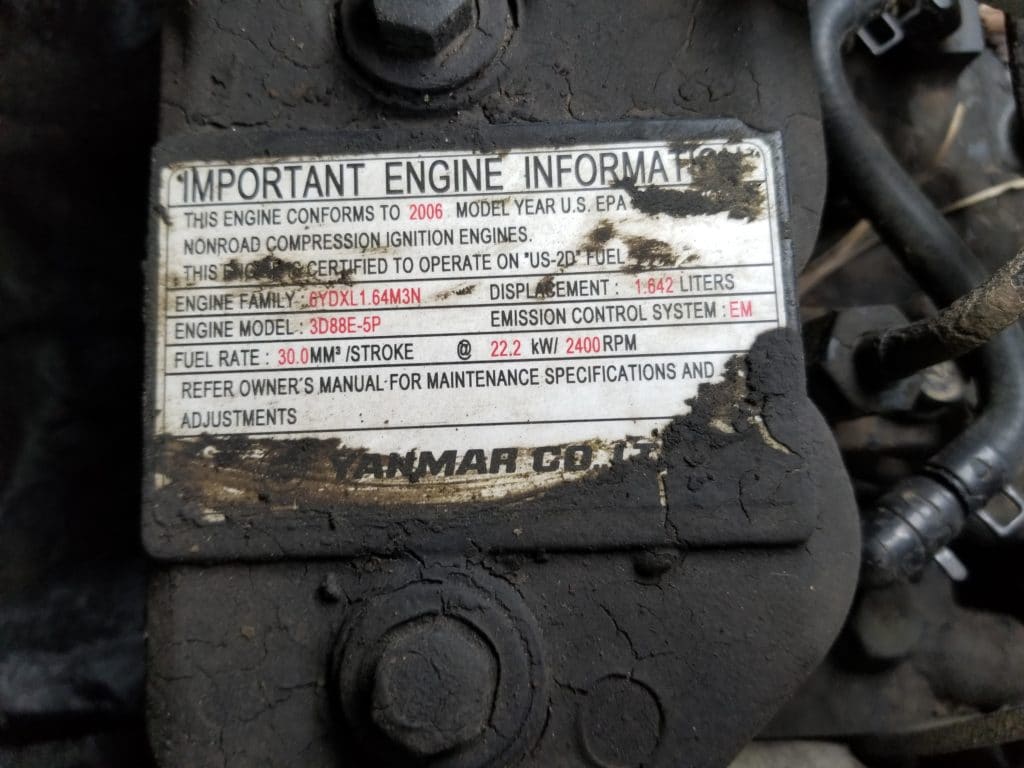 KOMATSU PC35MR-2 3D88E-5P MODEL ENGINE, COMPLETE - TO PULL AND CHECK ...