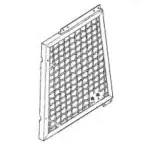 R39248 CASE 1150B 1150C 1150D 1150E 1155D 1155E CANOPY SIDE SCREEEN, RIGHT HAND