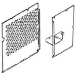 R43197 R40442 CASE 450B DOZER SIDE SHIELD LEFT HAND, 1-PIECE REPLACES 2-PIECE SHIELD