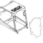 84344565 CASE SKID STEER FRONT DOOR GLASS SEE MODELS AND NOTES BELOW, NEW NON-OEM