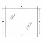 85801621 FORD BACKHOE FRONT WINDSHIELD 555E 575E 655E 675E LB90 LB75 LB110, NEW A.M.