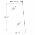 AT171897 DEERE BACKHOE LH FRONT/RH REAR SIDE GLASS 310D 310E 310SE 410D 410E NEW NON-OEM