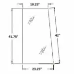 AT171898 DEERE BACKHOE LH REAR/RH FRONT SIDE GLASS 310D 310E 310SE 410D 410E NEW NON-OEM