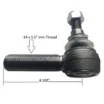 CAR87031 FORD 4WD R.H. TIE ROD END, NEW NON-OEM 24 X1.5mm THREAD 4.160" FROM BALL JOINT TO END