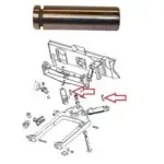 D34795 CASE DOZER ANGLE CYLINDER PIN, NEW NON-OEM FITS BOTH ENDS FOR 450, 450B, 450C, 450D, 450E, 550