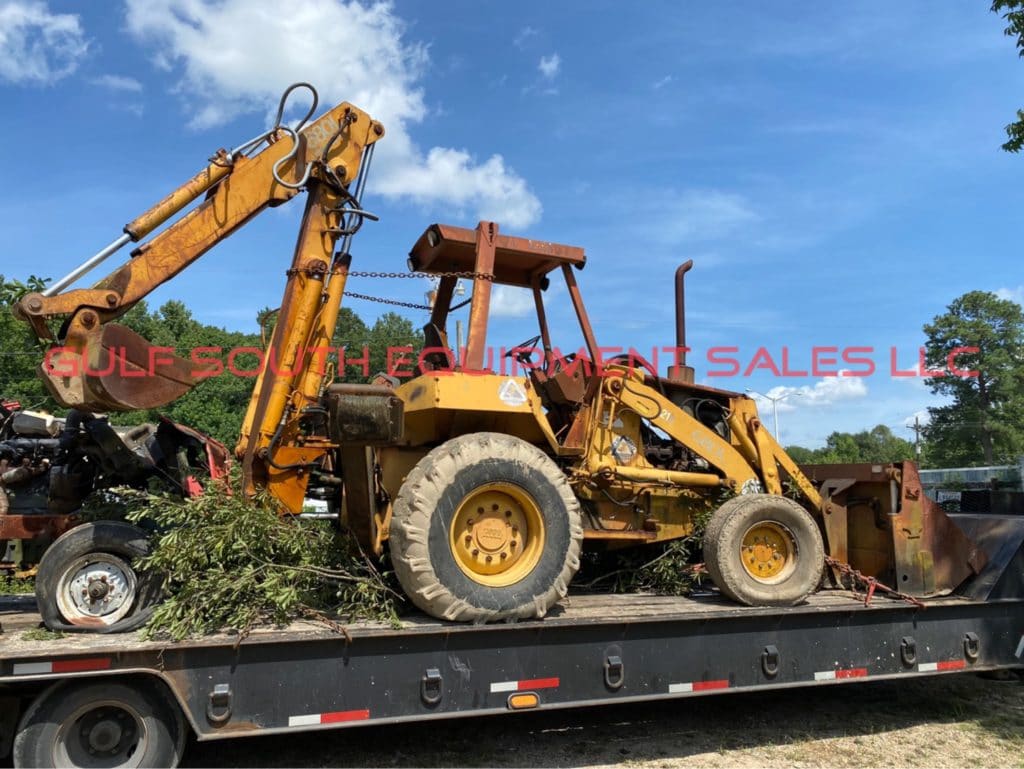 SALVAGE CASE 580L BACKHOE FOR PARTS GULF SOUTH EQUIPMENT SALES BATON ROUGE LOUISIANA