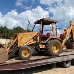 SALVAGE BACKHOE CASE 580K FOR PARTS GULF SOUTH EQUIPMENT SALES BATON ROUGE LOUISIANA LEFT SIDE VIEW