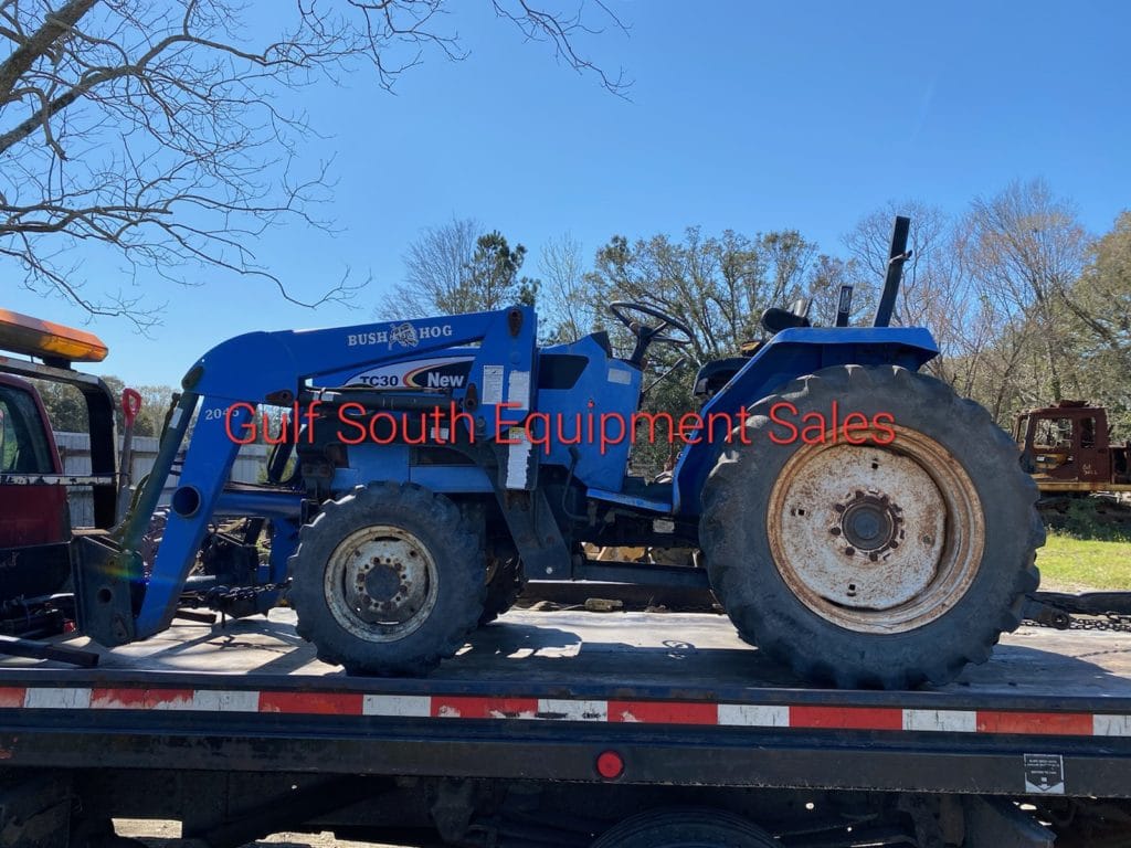 Ford New Holland TC30 With Bush Hog Front End Loader for salvage gulf south equipment sales baton rouge louisiana