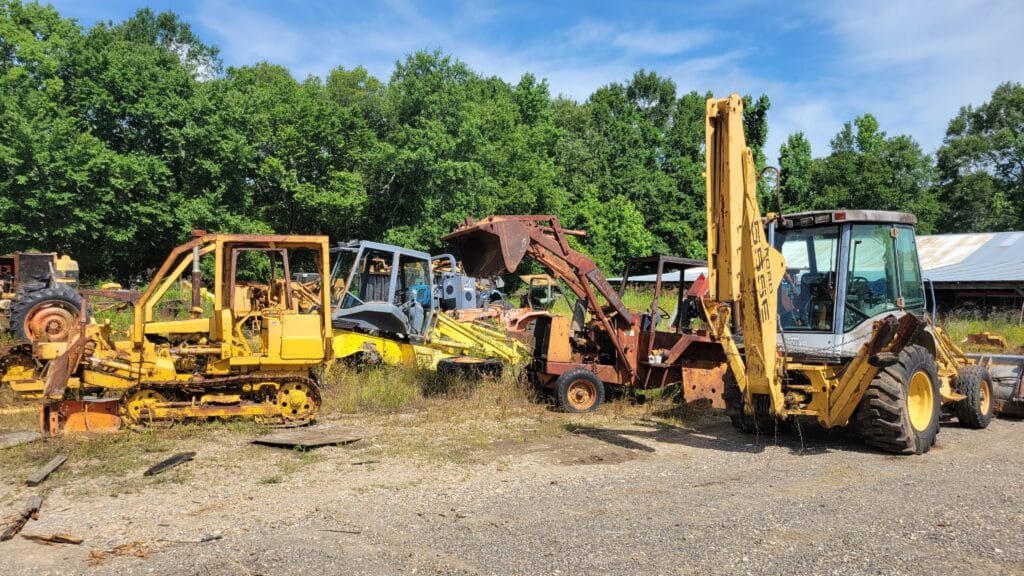 salcage yard for tractors and backhoes and excavators in baton rouge louisiana gulf south equipment sales