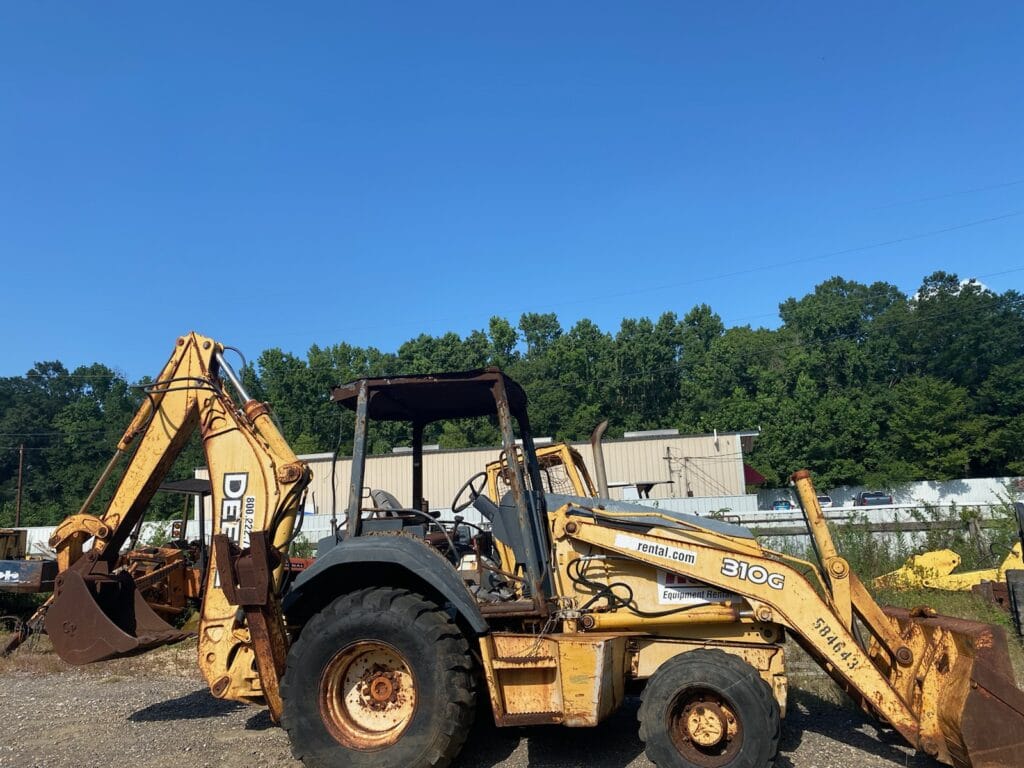310g john deere Serial Number T0310GX9508414wd backhoe loader salvage equipment for parts gulf south equipment sales baton rouge louisiana