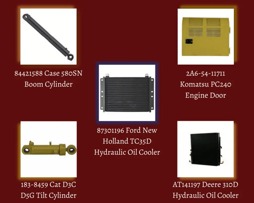 july gulf south equipment sales new aftermerket parts added john deere 310d backhoe cylinder komatsu excavator door caseterpillar tilt cylinder dozer ford newholland oil cooler deere oil cooler