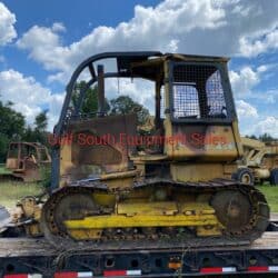 john deere 650h dozer on a trailer burnt for salvage parts gulf south equipment sales baton rouge louisiana