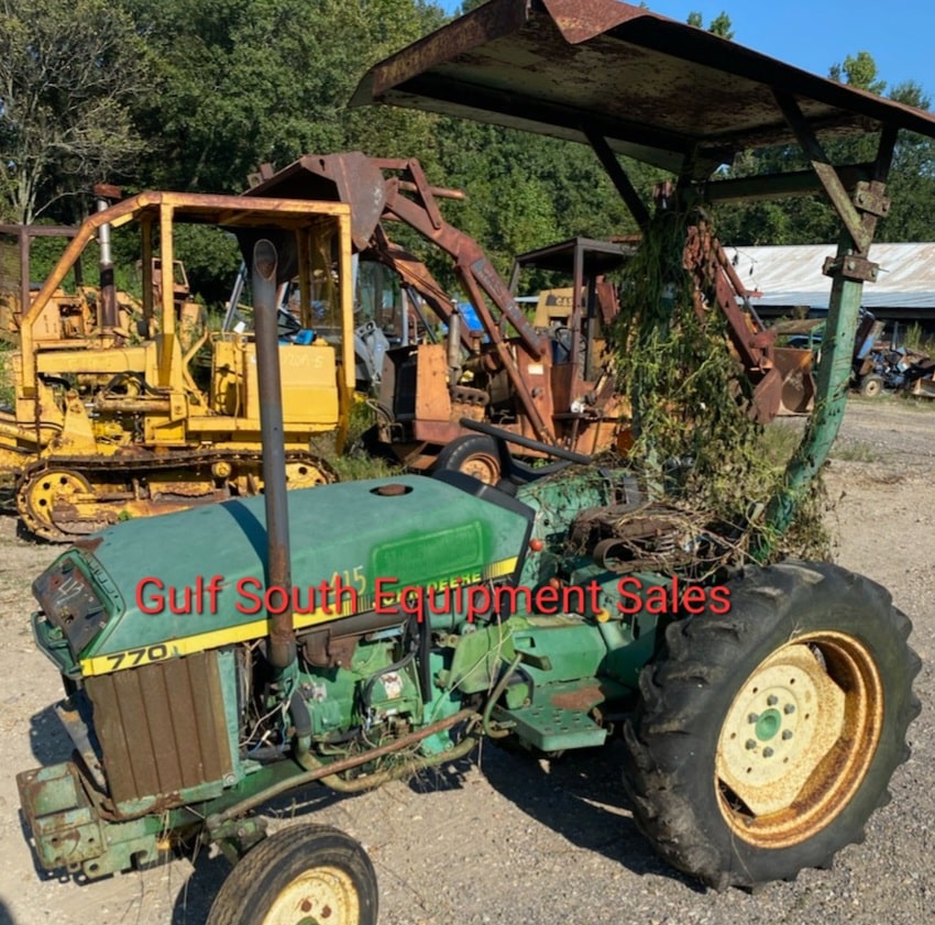 john deere 770 compact tractor for salvage gulf south equipment sales baton rouge louisiana