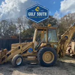555a 2wd running engine with 4-in-1 loader bucket and extend a hoe for parts. gulf south equipment sales baton rouge louisiana