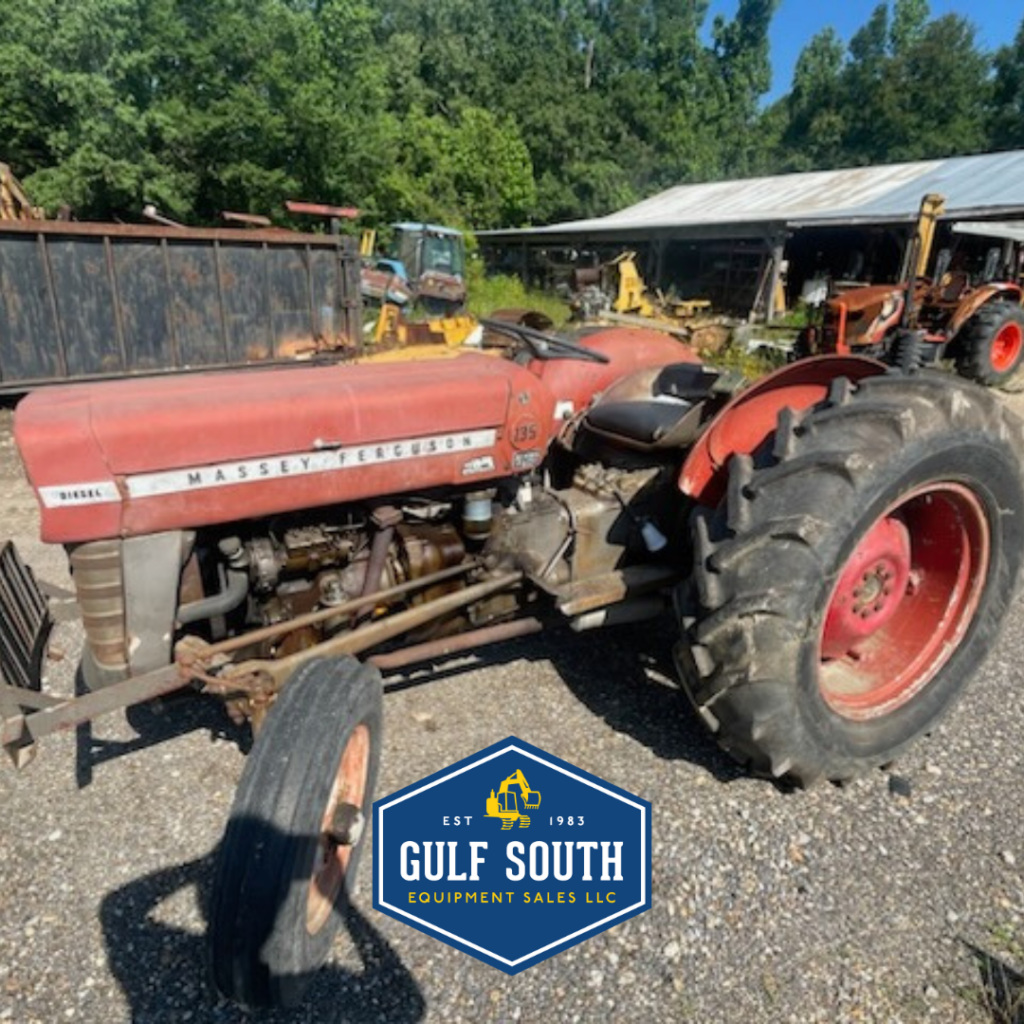 Massey Ferguson 135 Tractor Salvage for Parts. Gulf South Equipment Sales. Baton Rouge, Louisiana.