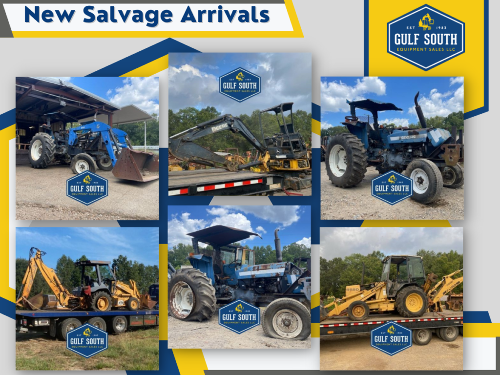 september salvage arrivals gulf south equipment sales