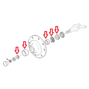 Ford 555E Backhoe Wheel Bearing Kit -- WBKT555E